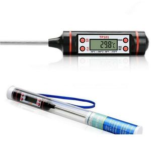 Temperaturinstrumente Großhandel Messgerät Tp101 Elektronisches digitales Lebensmittelthermometer Edelstahl-Backmessgeräte Großes kleines Sn-Disp-OT2EG