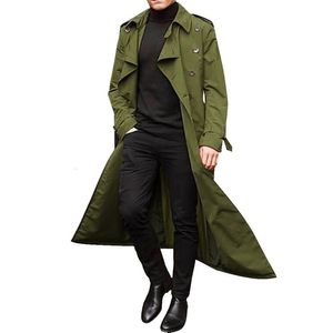 Men's Trench Coats 2023 Coat Fashion Casual Jacket and Streetwear Double Breasted Overcoats Large Size Ropa Para Hombre 230825