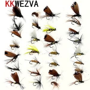 Приманки заманивает Kkwezva 30pcs Fishing Mul Mult Mums насекомые с лососями в стиле мух форели одиночная сухая муха 230825