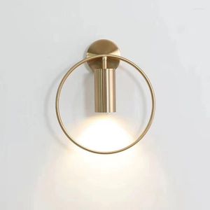 Lampa ścienna Nordic sypialnia światła pokój dekoracje lekkie lampy do życia złota