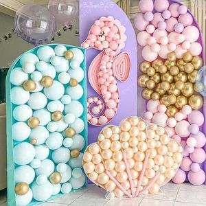 Inne imprezy imprezowe Duże syrenę morską skorupę mozaikową stojak na stojak balonowy pod napastnikiem pod przyjęciem morza dekoracja dzieci urodzinowa zabawka baby shower 230825