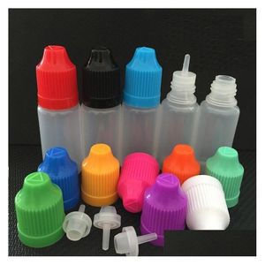 Verpackungsflaschen Großhandel 5 ml 10 ml 15 ml 20 ml 30 ml 50 ml dünner langer Deckel Weichere Tropfflasche Kunststoffnadel mit verschiedenen Farben