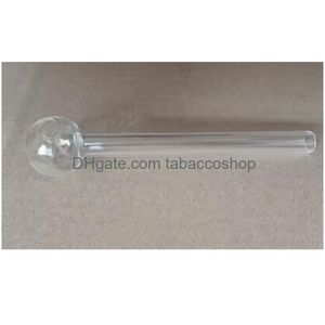 Rökande rör 65 mm längd Mini Clear Glass 18mm Ball Oil Burner Tubes Nail Tips Burning Jumbo Pyrex koncentrat tjock kvalitet transpar dhkiu