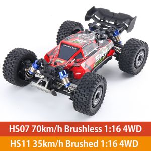 Electric RC Car Paisible 70km h 35 km h 4WD RC 1 16 High Speed Brushless Brushed Remote Control Truck Toys For Adults Boys Gift 230825