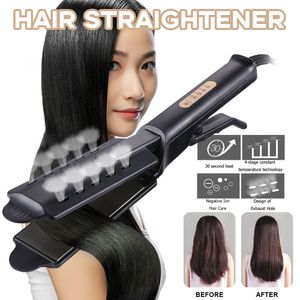 ヘアストレートナープロフェッショナルヒーティングコームストレートナー4スピード温度制御セラミックスタイリングツール230825