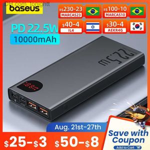 22.5W PDを備えたBaseus Power Bank 10000MAH高速充電PowerBankポータブルバッテリー充電器iPhone 14 13 12 Pro Max Q230826