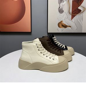 Designerska sukienka luksusowy oryginalny skórzany preppy Casual High Tops Buty kobiety