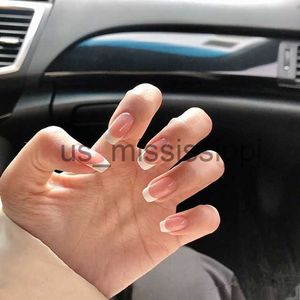 Unghie finte 24 pezzi Scatola Unghie finte Stampa sulle unghie Cuore Unghie finte Spedizione gratuita Consigli per unghie Unghie adesive Set Stampa su Nail Art x0826