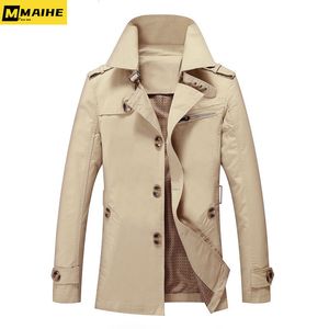 Męskie okopy płaszcze jesienne światło luksusowy płaszcz męski w stylu khaki koreański projektant mody Pure Cotton Jacket 2023 230825