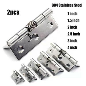 Bath Accessory Set Door Hinges Spring Durable Hardware Parts Practical Replacement 1/1.5/2/2.5/3/4Inch Brushed Finish