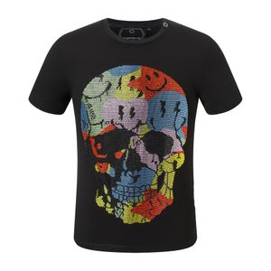 Luxury Men's Fashion Phillip Plain T Shirt Tee Designer PP T-shirt Tryckt Kort ärm Top Hip Hop Clothing Asian Size M-3XL PP2153