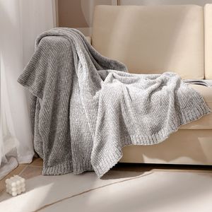 Cobertores cobertor macio grosso quente outono capas de cama escritório nap xale sofá capa retro fofo colcha manta ponto xadrez ?? 230825
