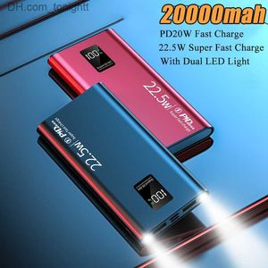 Power Bank 20000MAH Portable Charger PowerBank 10000MAH Внешний аккумулятор 22,5 Вт PD 20 Вт быстрая зарядка для iPhone/ Poverbank Q230826