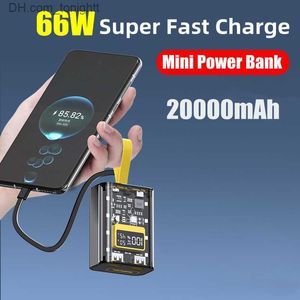 Супербыстрая зарядка Power Bank мощностью 66 Вт поставляется с прозрачным портативным зарядным устройством для портативного зарядного устройства Oppo Q230826