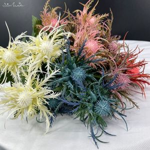 Decorative Flowers Wreaths Sunmade Ins Thorn Parsley Flower Branch Plastic Artificial Wedding Decoration Fake Flores Fleur Artificielle Fall Decor 230825