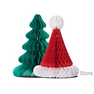 قبعة تزيين شجرة عيد الميلاد الأشجار الخضراء على شكل زخرفة عسل العسل شكل القبعات عيد الميلاد المهرجان الملحقات ديكور الحفلات Th0194