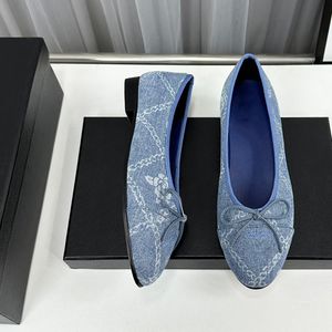 Mulheres vestido sapatos deslizamento em mocassins sapatos de balé com arco designer denim robusto saltos baixos dedos quadrados estilingues sandálias senhoras sapato de casamento meninas slides para festa