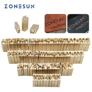 ZONESUN Custom Logo Mold CNC Engraving Flexible Brass Letters Mold Hot Foil Stamping Die Number Alphabet Customized