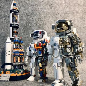 ブリックベアの宇宙飛行士表現レンガ造りのビルディングクリエイティブモデルキット高級フィギュア宇宙飛行士おもちゃのための宇宙飛行士セミパース