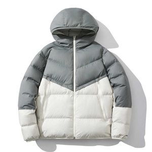 Męska zimowa bawełniana kurtka, minimalistyczna ponadgabaria się