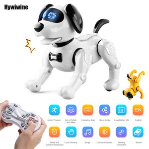 Electricrc животные забавные RC Robot Electronic Dog Stunt Voice Command Programmable Touchsense Music Song For Kids's Toys Gift 230825