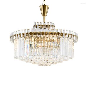 Ljuskrona Modern lyxig stor ljuskrona Crystal Lamp LED Luminare AC110V 220V Guldmatsal Living Home Lighting Fixture