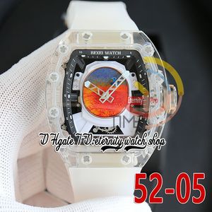 RRF 52-05 Japan Miyota NH Automatyczne męskie zegarek Crystal Transparent Case Mars Valles Marineris Transparent Guma Guma Super Wersja Eternity WristWatches