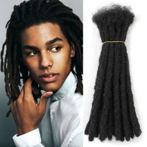 Mänskliga hårbulkar syntetiska mjuka handgjorda dreadlocks virkade hårflätor afro kinky faux locs vridningsflätning hårförlängningar för kvinnor män svart 230826