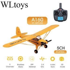 ElectricRc Uçak Orijinal WLTOYS A160J3 RC Uçak 5CH uzaktan kumanda düzlemi 3D6G 1406 Fırçasız Motorlu Açık Köpük Fiexd 230825