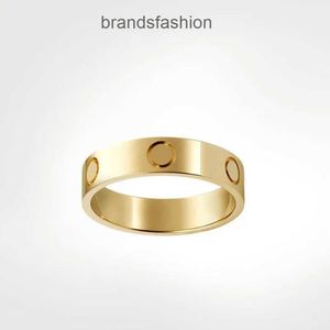 Designer-Ringe Luxus-Damen-Liebesring mit Diamantschmuck für Paare, Titan-Stahlband, Freizeitmode, Straße, klassisch, Gold und Silber