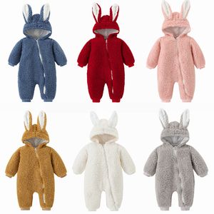 Strampler geborenes Baby Winter Fleece Kleidung Polyester Säugling Baby Mädchen 3m-12m Junge Overall Frühling Strampler Warme Kleidung für Kinder 230825