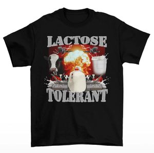 Mens T-Shirts New Fashion LACTOSE TOLERANT Top LET THIS MAN OPERATE HEAVY MACHINERY T-Shirts