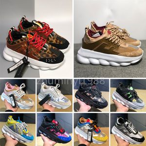 2023 Designer Itália Casual Running Shoes Top Quality Chain Reaction Wild Jewels Chain Link Trainer Sapatos Casuais Sapatilhas EUR 36-45 ZM23