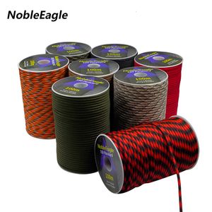 Gadget da esterno Militare 550 Corda Paracord 84 Colori 100M 50M 7 Fili 4mm Cavo per paracadute Attrezzatura da campeggio di sopravvivenza Bracciale fai da te Linea di tende 230826