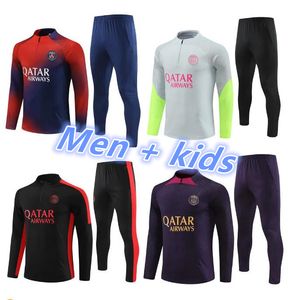 22/33/24 Paris Tracksuits Training PSGS Chandal Goging 23 24 Mbappe Kit Surverement Foot Foot Soccer Football Men and Kids
