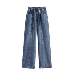 Jeans da donna Vita alta Pantaloni larghi a gamba larga Pantaloni di jeans larghi Abiti estivi coreani Abbigliamento donna Y2k Strong Urban 230825