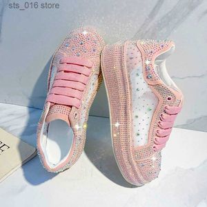 Sneakers Vulcanized Platform Diamond Light Women's Dress Sequins Breathable Casual New 2022 Fall Shoes for Women T230826 348