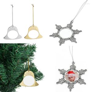 Keychains Christmas Tree Pendant Keychain Blanks DIY Heat Transfer Snowflakes Blank For Sublimation Keyrings Decorations Making
