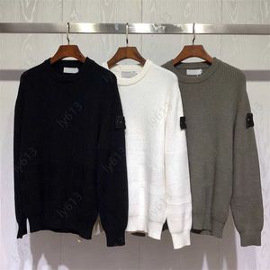 Mens Sweater Designer Sweater com nervuras emenda homens e mulheres com o mesmo solto fino de manga comprida em torno do pescoço pulôver suéteres homens moletom