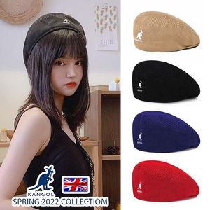 Kangol Beret Mesh toppade mössa Män och kvinnor springer och sommar tunna mössa andas snabbtorkande utomhushatt