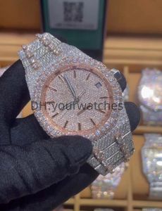 Luxury Mens Watch Movement Watches Menwatch Iced Out Watch Moissanite Watch Wristwatch Automatique Montre Designer Relógios para homens Diamond Watch Montre de Luxe 013