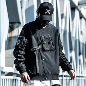 Men's Jackets Tactical Bomber Letter Embroidery Functional Multi Pockets Coats Windbreaker HipHop Streetwear Male Tops Clothing 230825