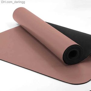 PU Leather Natural Rubber Yoga Mat Custom Print Yoga Mat Eco Friendly Yoga Matts Q230826
