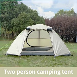 Палатки и укрытия 4 сезона легкие палатки на открытом воздухе походы с пакетом 1 2 человека с двумя слоями Compact Beach 230826