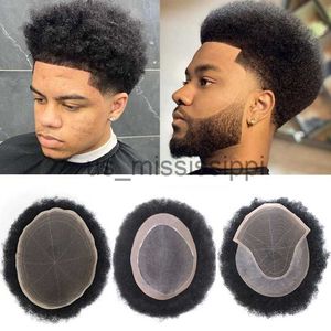 Synthetic Wigs Afro Kinky Curly 8x10 Full Lace Men Toupee Breathable Lace And Pu Men's Wig 100 Human Hair Toupee Men Systems Unit Wig For Men x0826