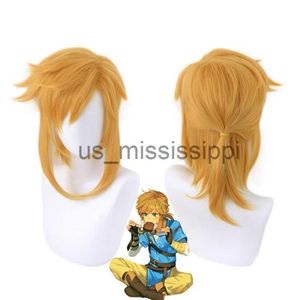 Synthetic Wigs JOYBEAUTY Breath of the Wild Link Short Ponytail Wig Cosplay Costume Heat Resistant Synthetic Hair Men Women Wigs x0826