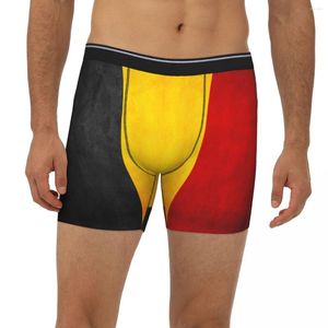 Cuecas Bélgica Bandeira Breathbale Calcinhas Masculinas Cuecas Imprimir Shorts Boxer Briefs Estendidos