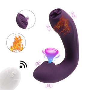 Vibrators Clitoris Stimulator Heating Dildo g Spot Vibrator Wearable Panty Sex Toy for Women Nipple Oral Licking Massager Adult Goods Shop