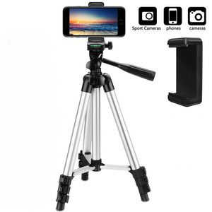 Tripods Multifunction Lightweight Tripod For iPhone Compact Video Camera Travel Mobile Phone Stand Holder Tripode 230825