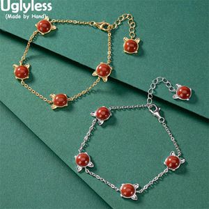 Halsketten Uglyless Lovely Kitty Cats Schmucksets für Mädchen Studenten Sommerkleid Ohrstecker Ohrringe Armband 925 Silber Achat Tiere Schmuck